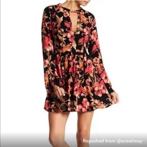 Free People Tegan Long Sleeve Mini Dress Size 8